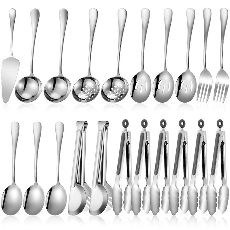 Latitude Run® 19Piece Steel Serving Utensils Set, Modern Style For